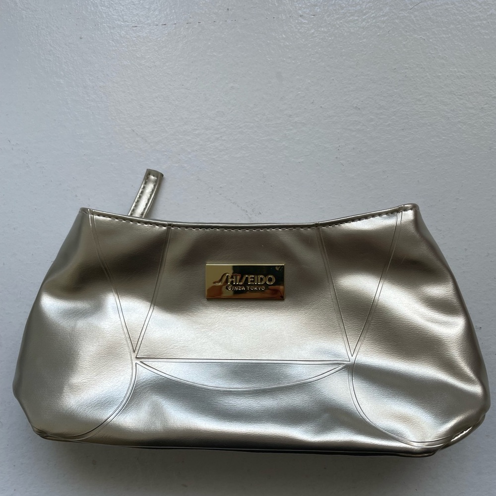 Shiseido gold cosmetic case